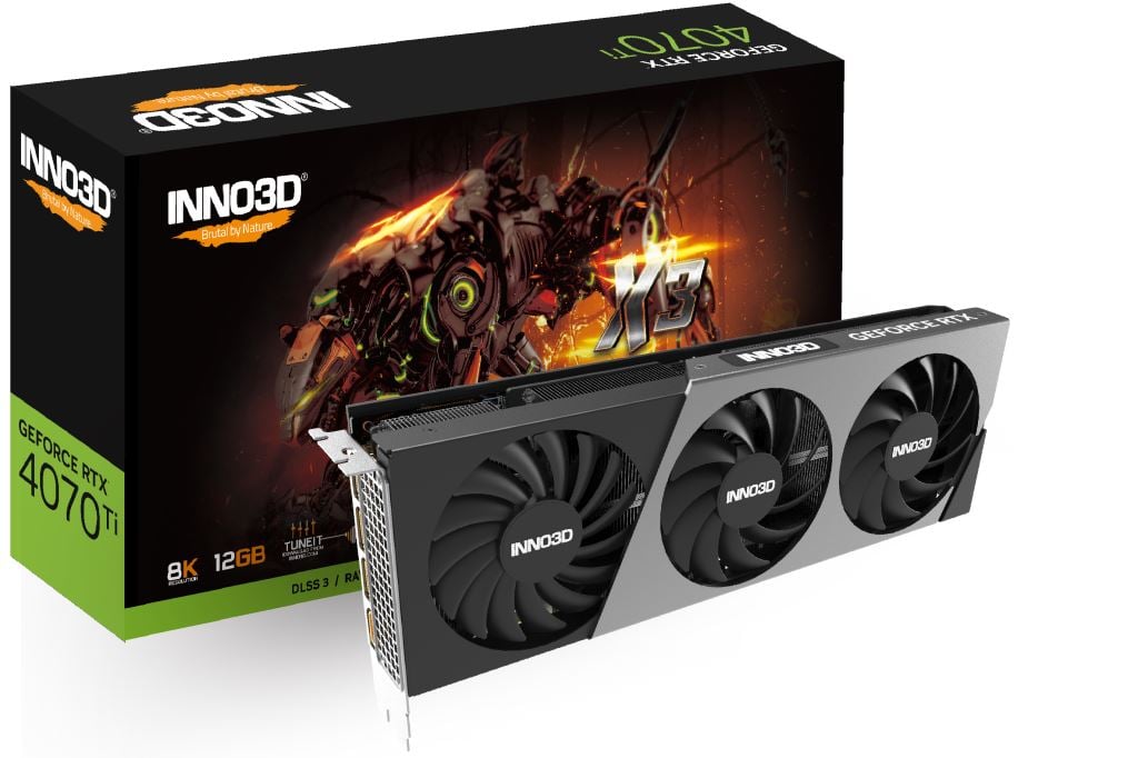 Inno3D GeForce RTX 4070 Ti 12GB X3 videokártya (N407T3-126X-186148N)