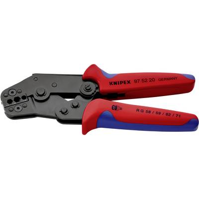 Krimpelő fogó 195 mm, rövid kiviteli alak, KOAX-, BNC-, TNC-dugaszoló csatlakozókhoz, Knipex 97 52 20 Krimpelő fogó 195 mm, rövid kiviteli alak, KOAX-, BNC-, TNC-dugaszoló csatlakozókhoz, Knipex 97 52 20