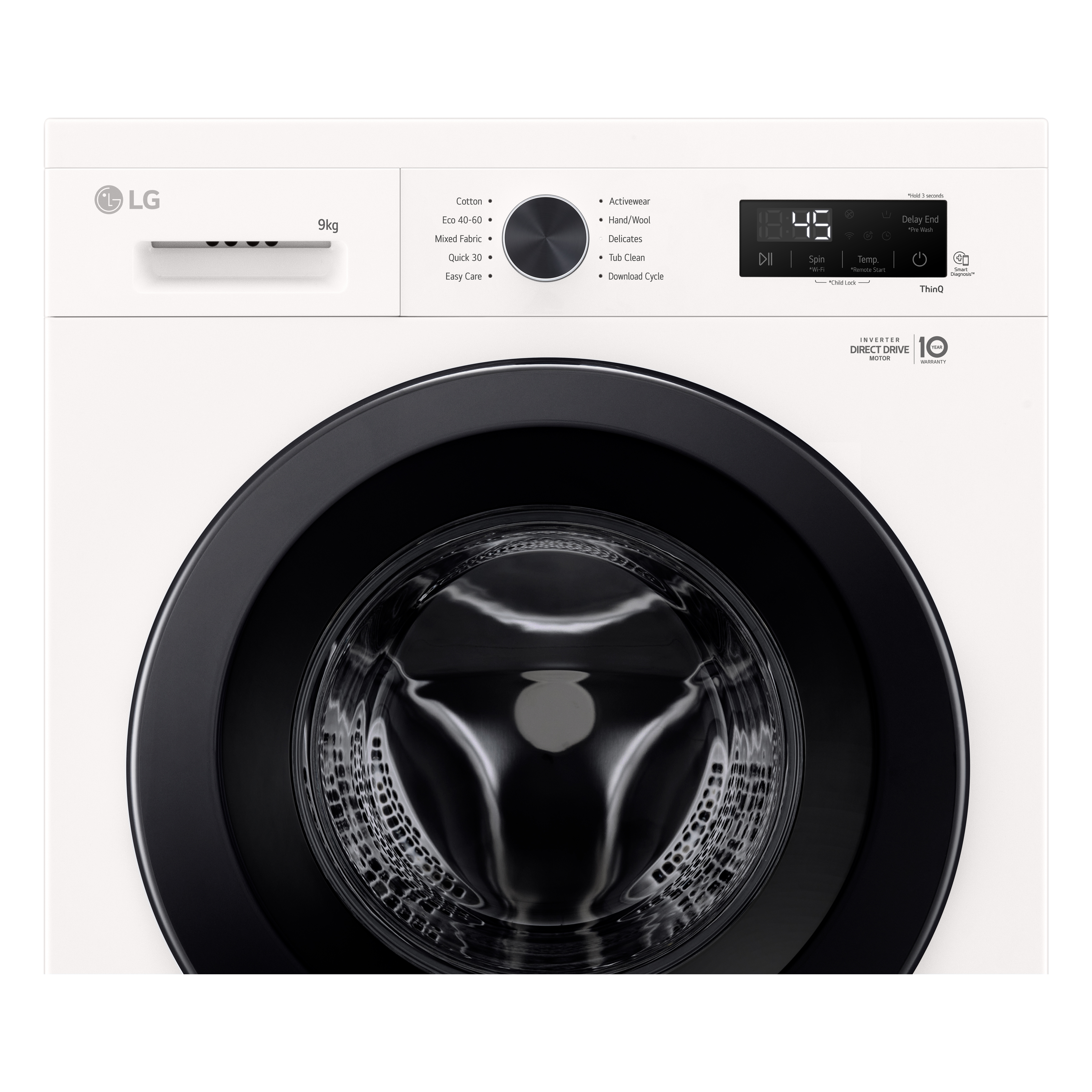 LG F4X1009NWK Elöltöltős mosógép - 9kg, 1400 ford./perc, A Energiaosztály, LG ThinQ™ WiFi funkcióval