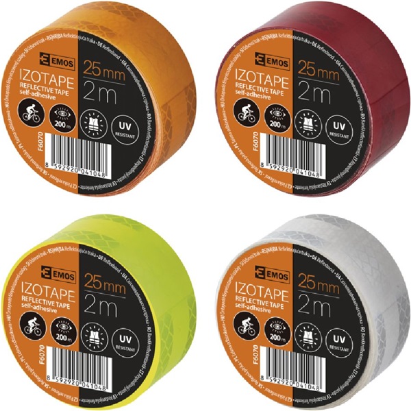 Emos F6070 25mm/2m öntapadós fényvisszaverő szalag Emos F6070 25mm/2m öntapadós fényvisszaverő szalag
