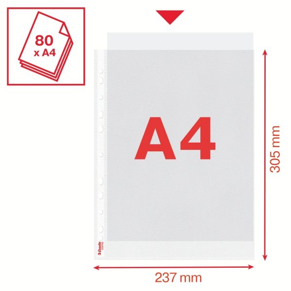 Esselte A4 narancsos 120mikron 25db lefűzhető genotherm