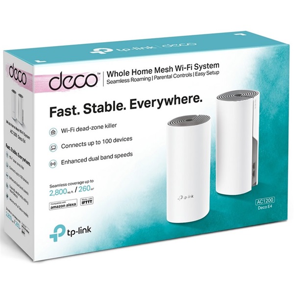 TP-Link Deco E4 AC1200 Whole Home Mesh Wifi rendszer (Deco E4 (2-pack))