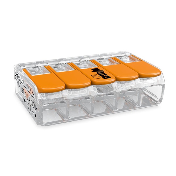 WAGO 221-415 25 db/csomag COMPACT csatos vezetékösszekötő WAGO 221-415 25 db/csomag COMPACT csatos vezetékösszekötő
