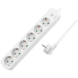 LogiLink LPS247 hosszabbító kábel 6 csatlakozó 1.5m fehér LogiLink LPS247 hosszabbító kábel 6 csatlakozó 1.5m fehér