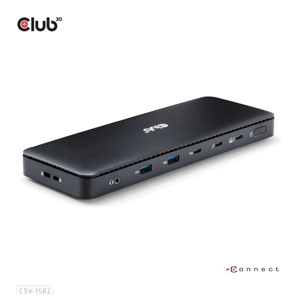 Club 3D CSV-1582 140W Thunderbolt 4  DP, 2xHDMI, USB-C, 4xUSB-A, SD, TF, RJ45, 3,5 Jack, DC Notebook Dokkoló
