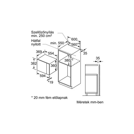 Bosch BEL554MS0 MIKROHULLÁMÚ SÜTŐ BEÉPÍTHETŐ