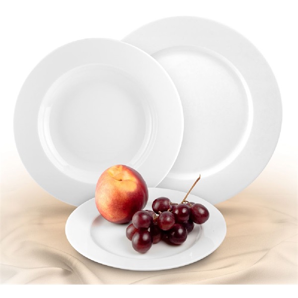 Rotberg Basic fehér 19cm 6db-os porcelán csemegetányér szett Rotberg Basic fehér 19cm 6db-os porcelán csemegetányér szett