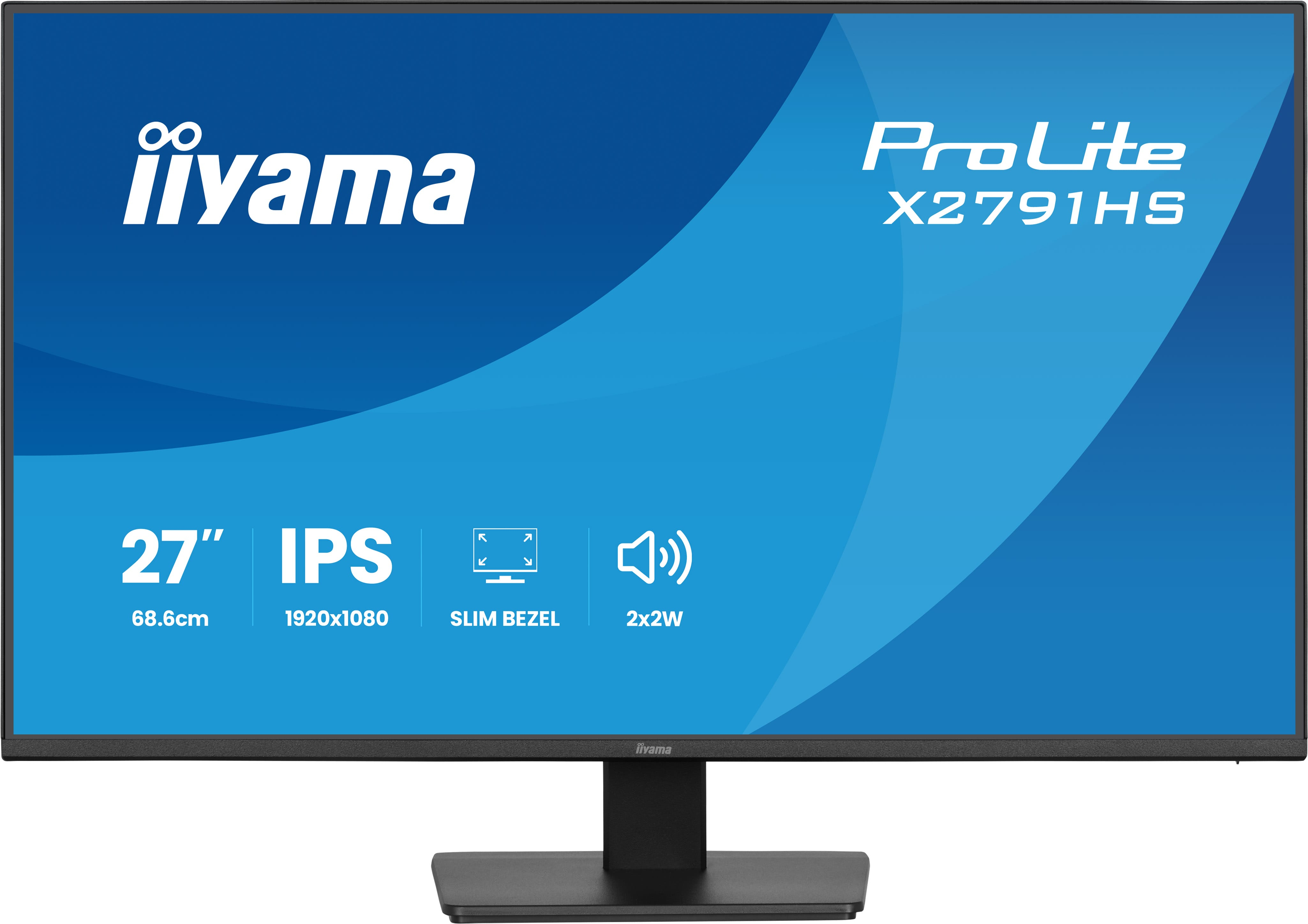 iiyama 27" ProLite X2791HS-B1 IPS LED Monitor - 1920x1080, Full HD, 120Hz, 1ms, Hangszóró, Fekete