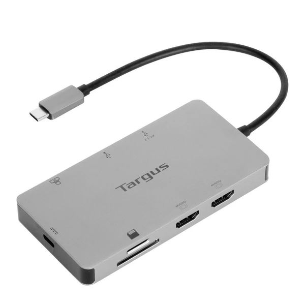 Targus USB-C Dual HDMI 4K Docking Station 100W PD Pass-Thru Dokkoló állomás szürke (DOCK423EU) Targus USB-C Dual HDMI 4K Docking Station 100W PD Pass-Thru Dokkoló állomás szürke (DOCK423EU)