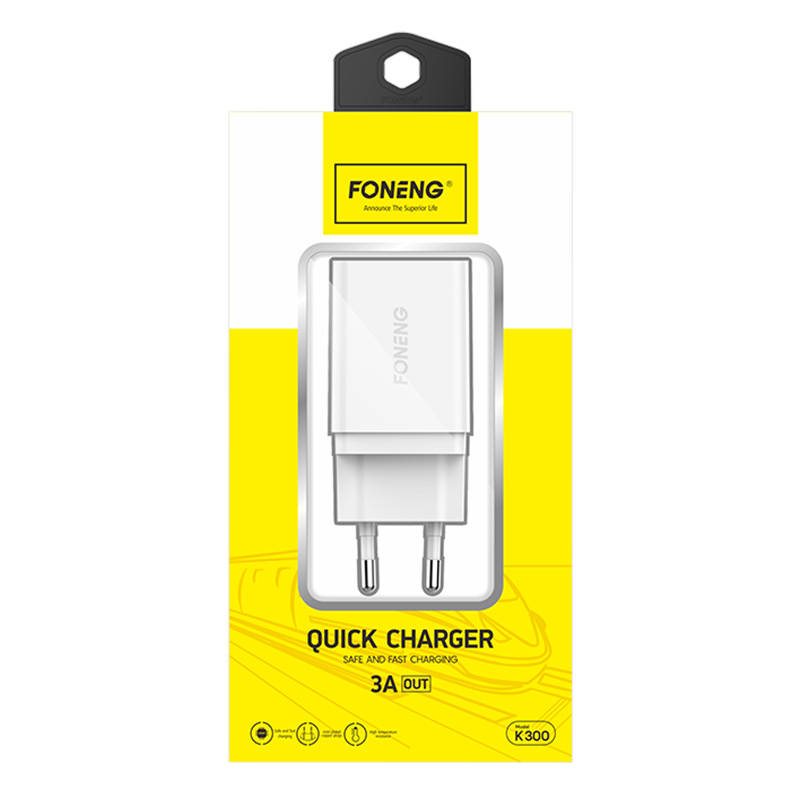 Fast Charger Foneng K300 1x USB (white) Fast Charger Foneng K300 1x USB (white)