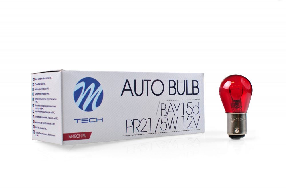 M-Tech BAY15D, P21/5W piros halogén izzó 12V, 1db (72Z16)