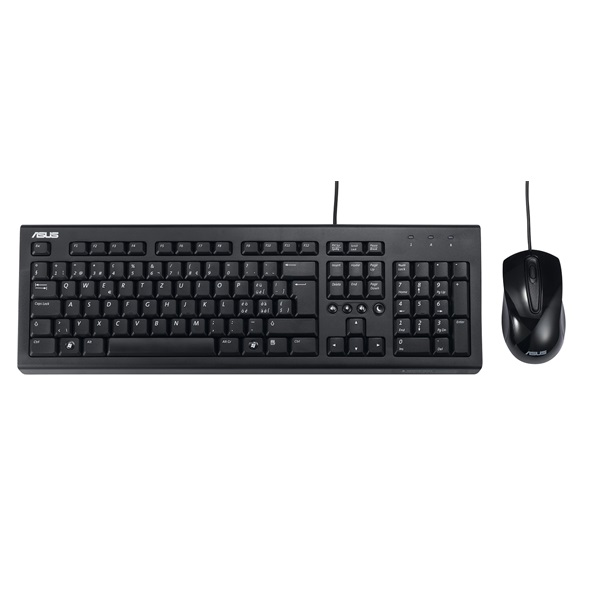 ASUS U2000 vezetékes billentyűzet + egér fekete ASUS U2000 vezetékes billentyűzet + egér fekete