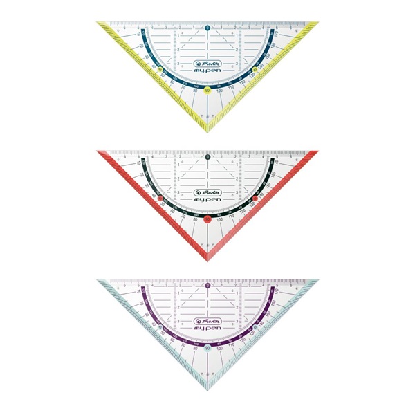 Herlitz my.pen 16cm-es színes háromszögvonalzó Herlitz my.pen 16cm-es színes háromszögvonalzó