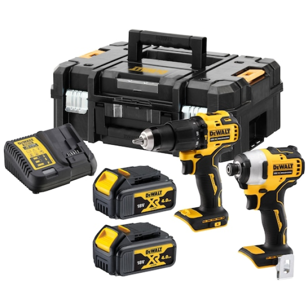 DEWALT Készlet  18V XR  2 gép 2x4Ah kefe nélküli TSTAK