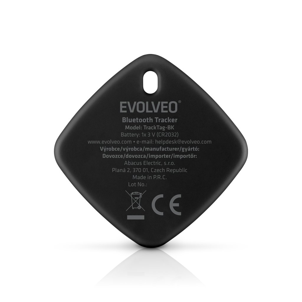 EVOLVEO TrackTag Black Bluetooth-lokátor Apple Find My funkcióval