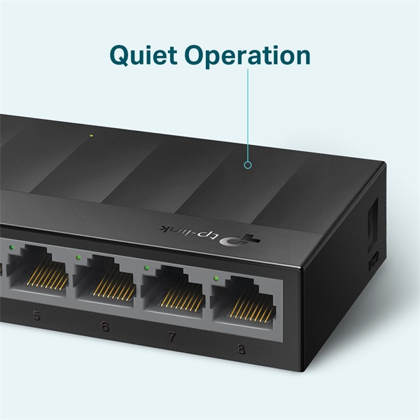 TP-Link LS1008G 10/100/1000Mbps 8 portos asztali switch fekete