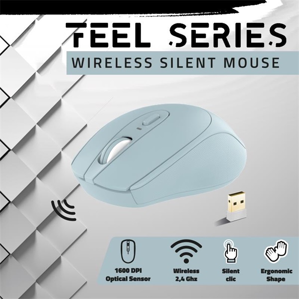 Advance   FEEL WIRELESS  1600 DPI  4 gomb kék Egér vezeték nélküli