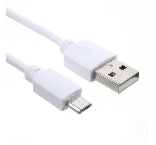 Adatkábel és töltő (USB - microUSB, 100cm) FEHÉR Adatkábel és töltő (USB - microUSB, 100cm) FEHÉR