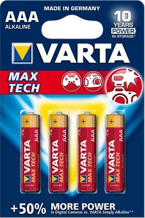 Varta MaxTech Alkáli elem AAA/LR3 1.5 V (4db/csomag) (4703101404) Varta MaxTech Alkáli elem AAA/LR3 1.5 V (4db/csomag) (4703101404)