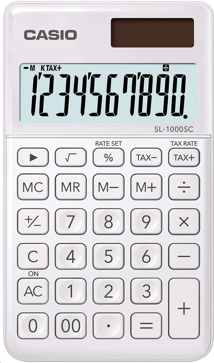 Casio SL-1000SC-WE Zsebszámológép Fehér