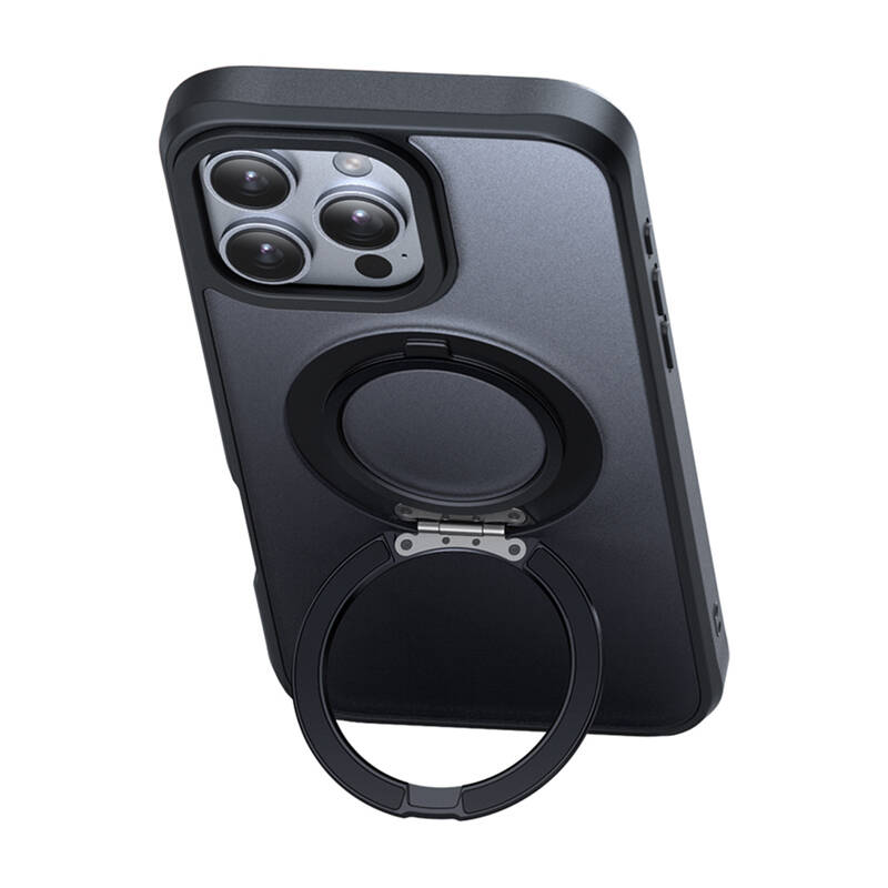 McDodo PC-4933 MagSafe tok iPhone 16 Pro Max készülékhez állvánnyal (fekete)