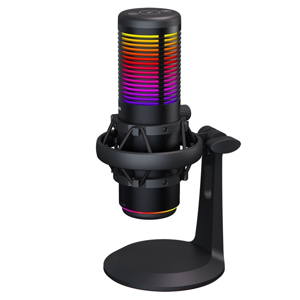 Rampage BEMOL USB PC/MAC/Android zajelnyomó állvány 2m kábel RGB Mikrofon Fekete Rampage BEMOL USB PC/MAC/Android zajelnyomó állvány 2m kábel RGB Mikrofon Fekete