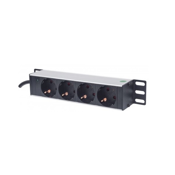Manhattan 714020 10" Rackmount elosztó 4 aljzat LED fény 1.8m elosztó Manhattan 714020 10" Rackmount elosztó 4 aljzat LED fény 1.8m elosztó