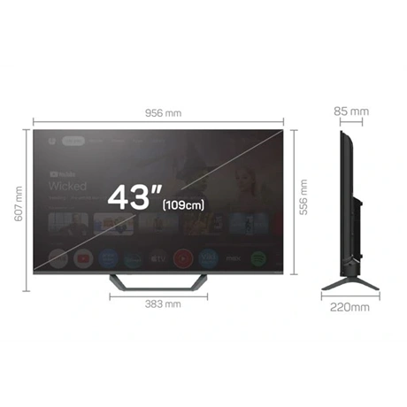 Tesla Q43E655GUS 43" UHD QLED GOOGLE SMART Televízió