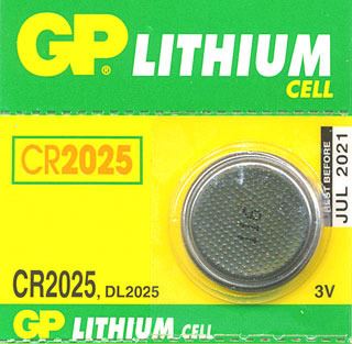 GP CR2025 Litium gombelem 3V (114518) GP CR2025 Litium gombelem 3V (114518)
