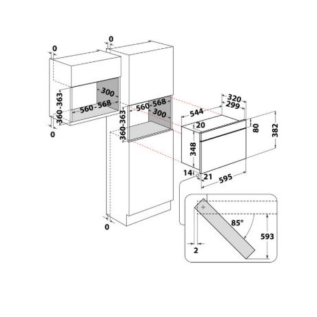 Whirlpool WMN14BB Beépíthető mikrohullámú sütő