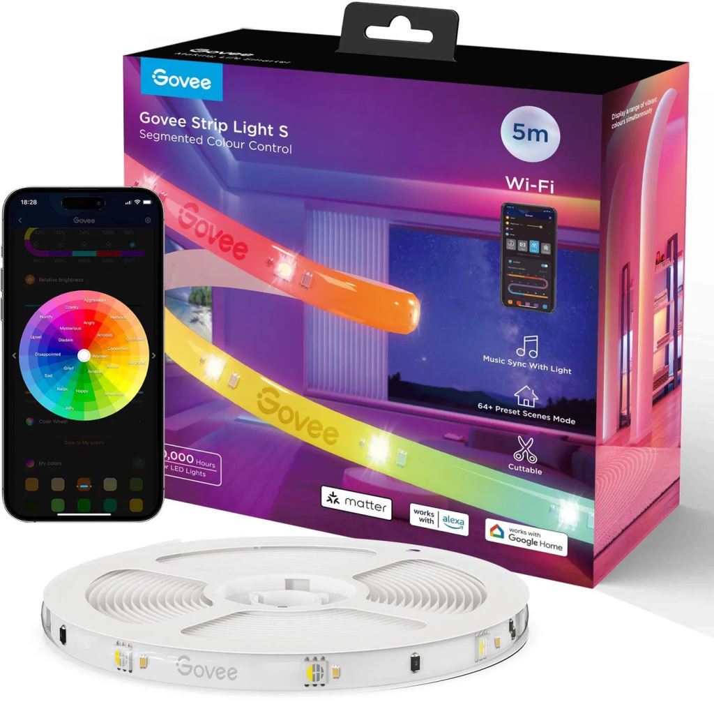 Govee WiFi RGBICW Smart PRO LED szalag 5m (H612ACD1)