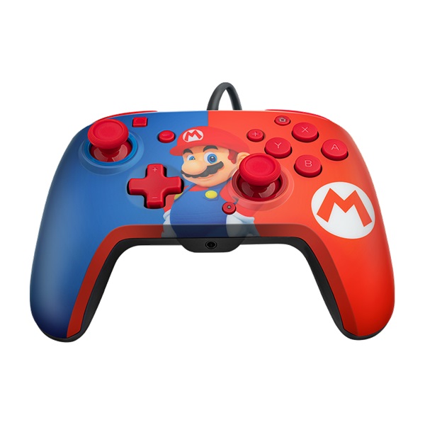 PDP Faceoff Deluxe+ Audio Nintendo Switch Mario vezetékes kontroller (500-134-EU-C1MR-1)