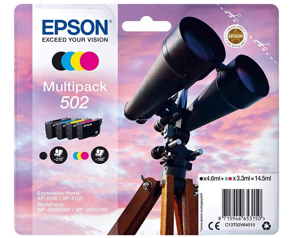 Epson 502 tintapatron Multipack 4 színű (C13T02V64010) Epson 502 tintapatron Multipack 4 színű (C13T02V64010)