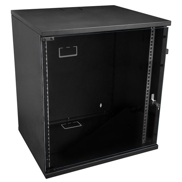 S-link 12U 19" fali rackszekrény 540x530x400mm fekete (36763)