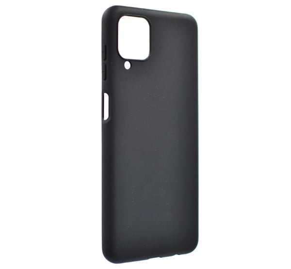 Szilikon telefonvédő (matt) FEKETE [Samsung Galaxy A12 (SM-A125F / SM-A127F)]