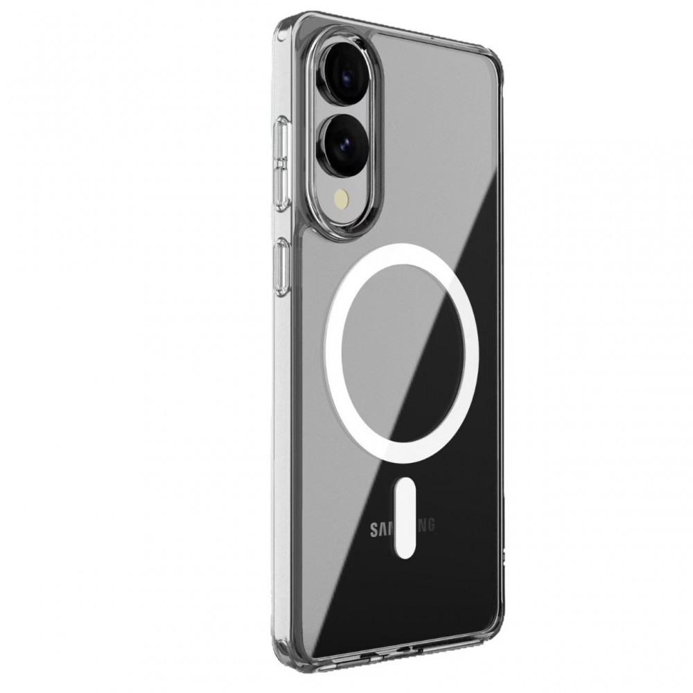 Samsung S25 Edge mágneses design tok, Átlátszó