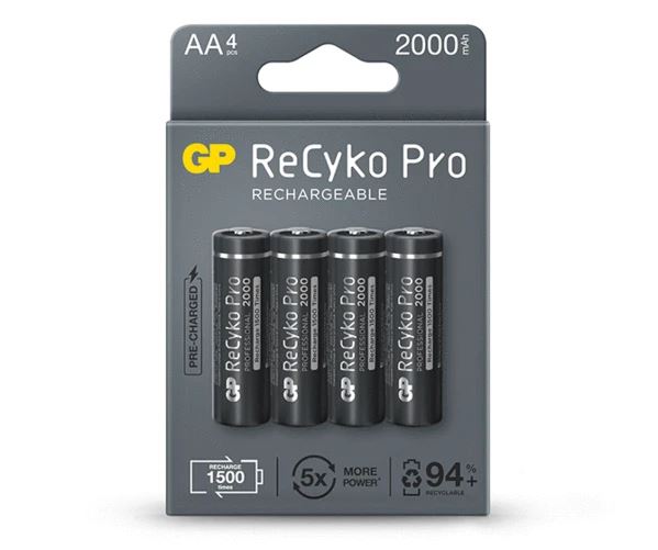GP ReCyko Pro Professional AA (HR6) 2000mAh akku (4db/csomag) (B22204)