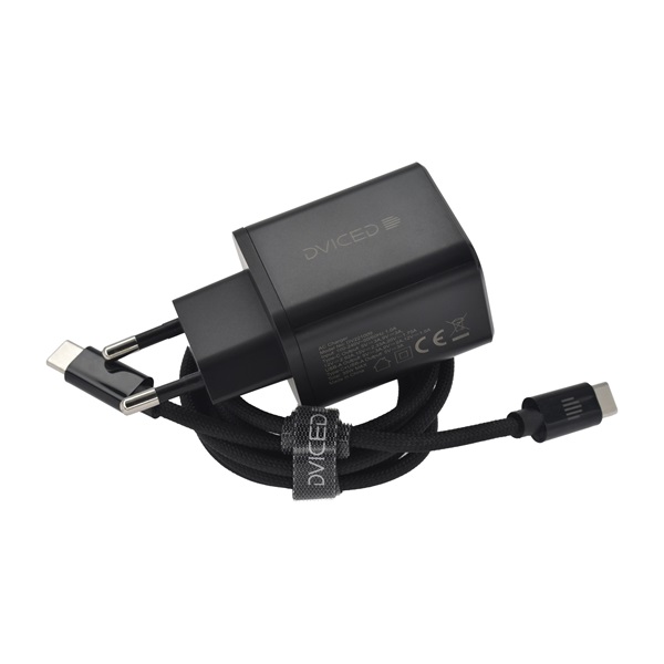 Dviced Wall Charger 35W and 1,25m cable GaN EU Hálózati töltő Fekete