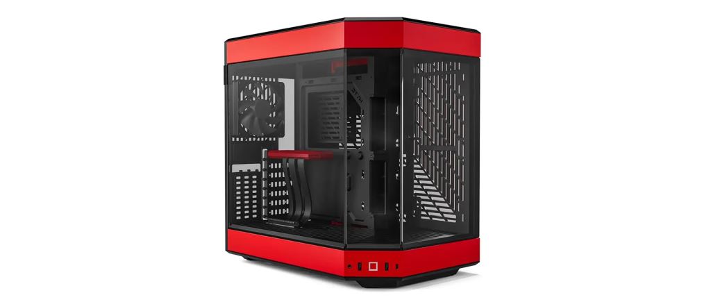 HYTE CS-HYTE-Y60-RED táp nélküli ablakos ház piros-fekete HYTE CS-HYTE-Y60-RED táp nélküli ablakos ház piros-fekete