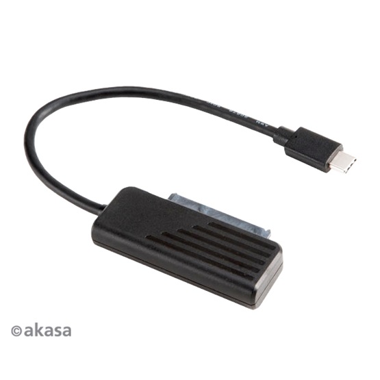  Akasa AK-AU3-06BK USB3.1 Type-C kábel 2,5" SATA 20cm SSD ÉS HDD adapter    