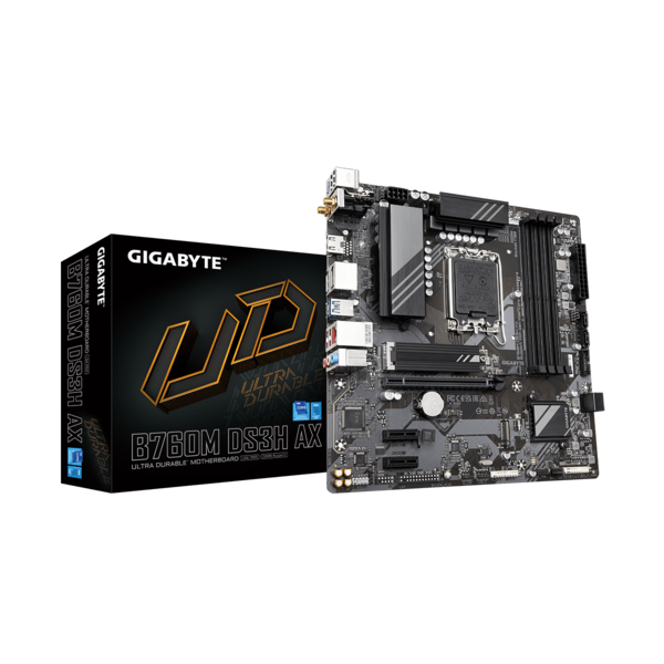 GIGABYTE S1700 B760M DS3H AX INTEL B760 mATX Alaplap GIGABYTE S1700 B760M DS3H AX INTEL B760 mATX Alaplap