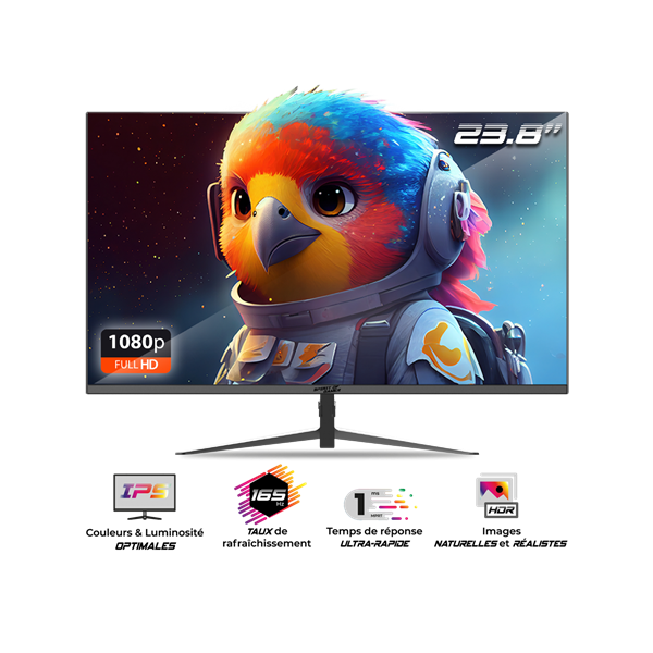 Spirit of Gamer Monitor 24" - EPIC 23,8" (IPS, 16:9, 1920x1080, 1ms, 165 Hz, 300cd/m2, 1000:1, HDMI/DP/3,5 mm Jack)