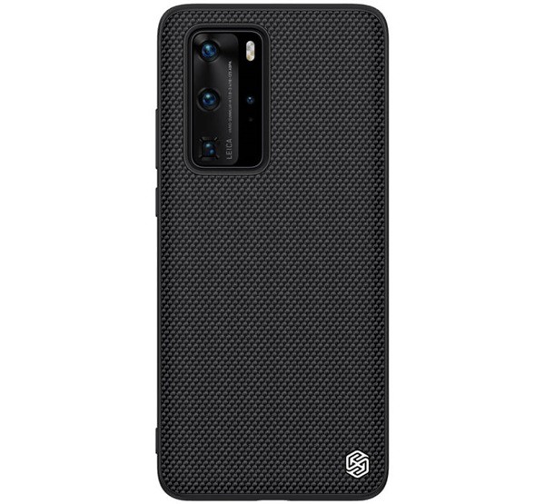 NILLKIN TEXTURED műanyag telefonvédő (érdes felület, közepesen ütésálló, szilikon keret, 3D minta) FEKETE [Huawei P40 Pro 5G]