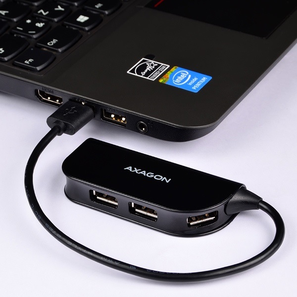 Axagon HUE-X4B négyportos USB 2.0 hub fekete