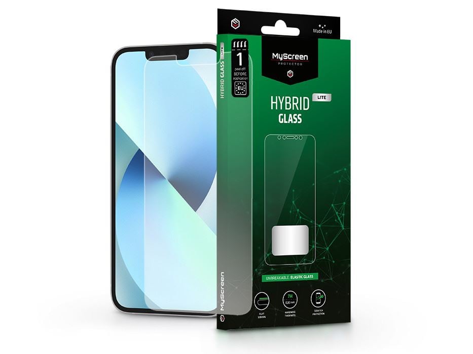 MyScreen Protector Hybrid Glass Lite Apple iPhone 13/13 Pro rugalmas üveg képernyővédő fólia (LA-2198) MyScreen Protector Hybrid Glass Lite Apple iPhone 13/13 Pro rugalmas üveg képernyővédő fólia (LA-2198)