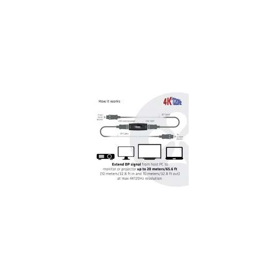 Club3D  CAC-1007 DISPLAYPORT 1.4 ACTIVE REPEATER  