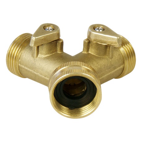 Extol Premium 8876042 ELZÁRHATÓ Y-CSATLAKOZÓ 3/4" sárgaréz