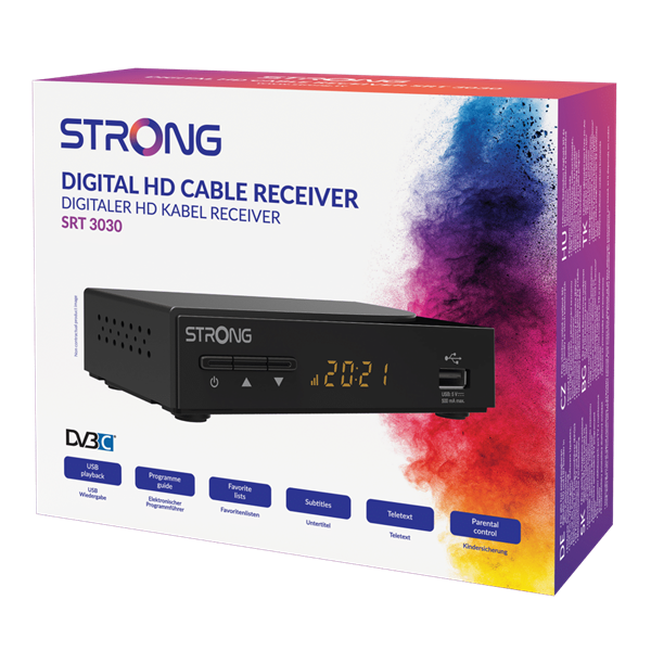 Strong SRT3030 HD DVB-C digitális kábel TV beltéri egység