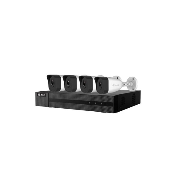 HiLook DS-J142I(STD)/IK-4142BH-MH/P(C) IP kamera szett, 4x2MP csőkamerával, beépített 1TB HDD-vel