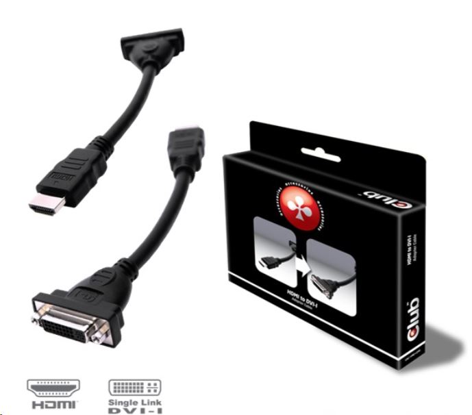 CLUB3D HDMI - DVI-I Single Link passzív adapter (CAC-HMD>DFD)